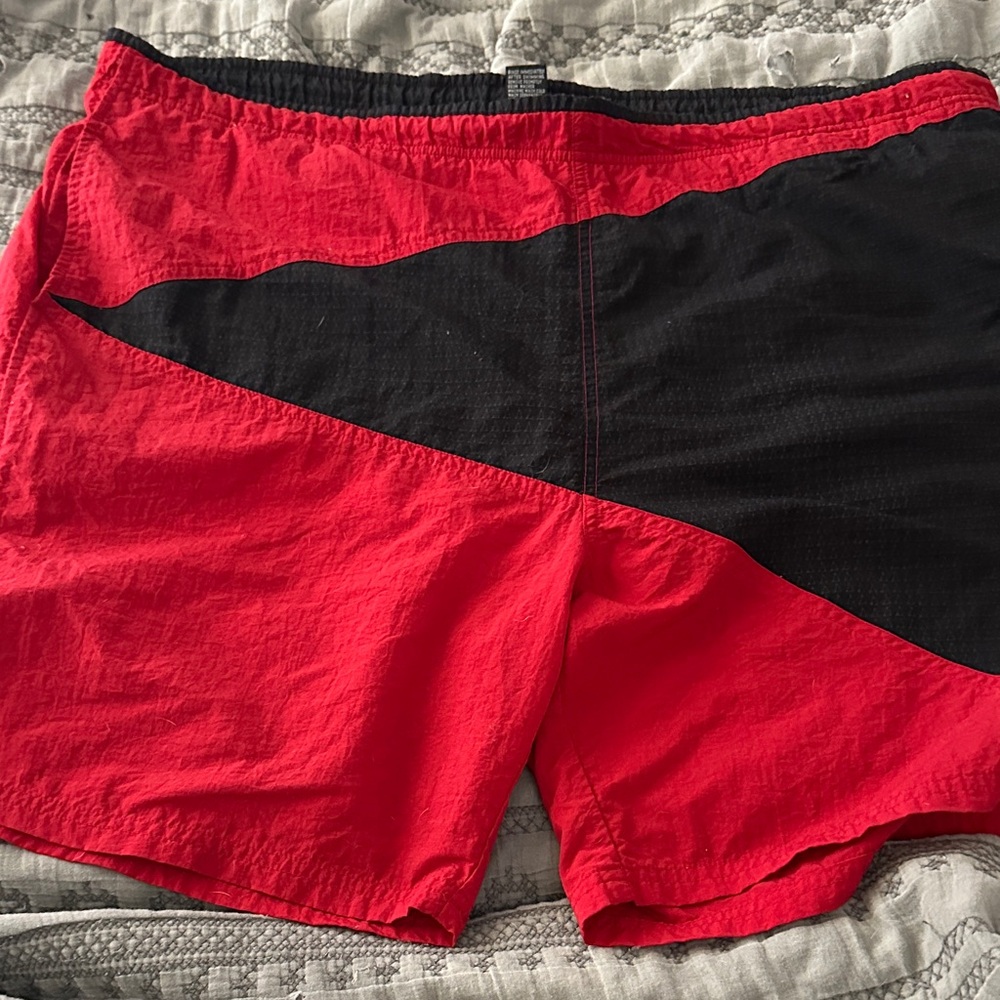 Greg Norman Red and Black Swim Shorts
